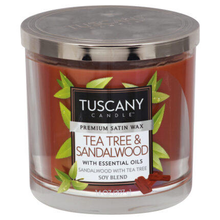Tuscany Candle, Tea Tree And Sandalwood, Case Of 4, 1 Ct
