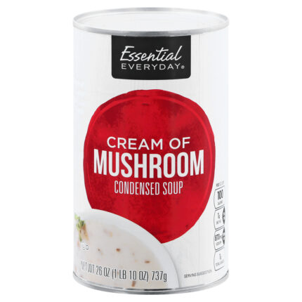 Essential Everyday, Cream Of Mushroom Condensed Soup, Case Of 12, 26 Oz