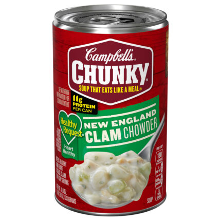 Campbell'S, Chunky New England Clam Chowder Soup, Case Of 12, 18.8 Oz
