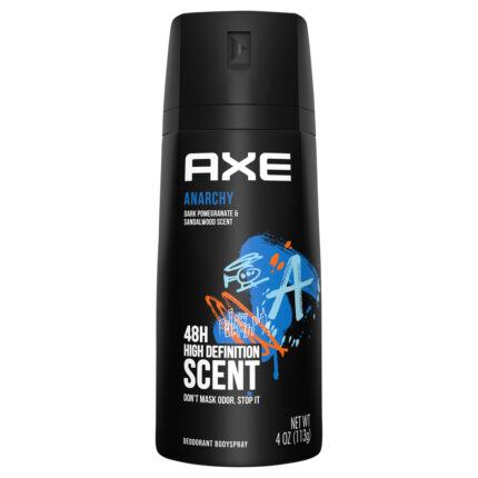 Axe, Body Spray Deodorant For Men Anarchy, Case Of 3, 4 Oz