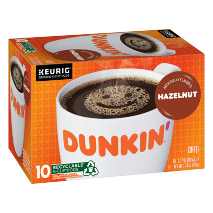 Dunkin' Donuts, K Cup Pods Hazelnut Coffee, Case Of 6, 3.7 Oz