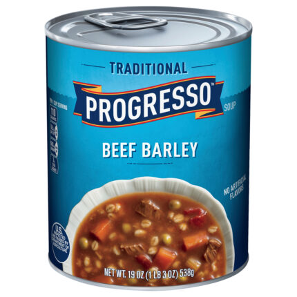 Progresso, Traditional Beef Barley Soup, Case Of 12, 19 Oz