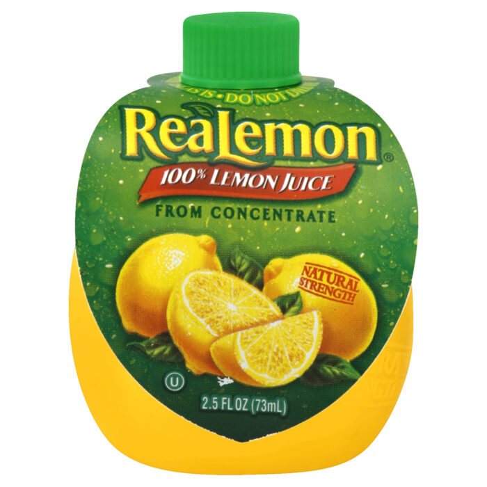 Realemon,  100% Lemon Juice Natural Strength From Concentrate, Case Of 24, 2.5 Fl Oz - Image 1