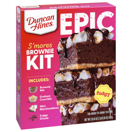 Duncan Hines, Epic Fudgy S'Mores Brownie Kit, Case Of 5, 24.16 Oz