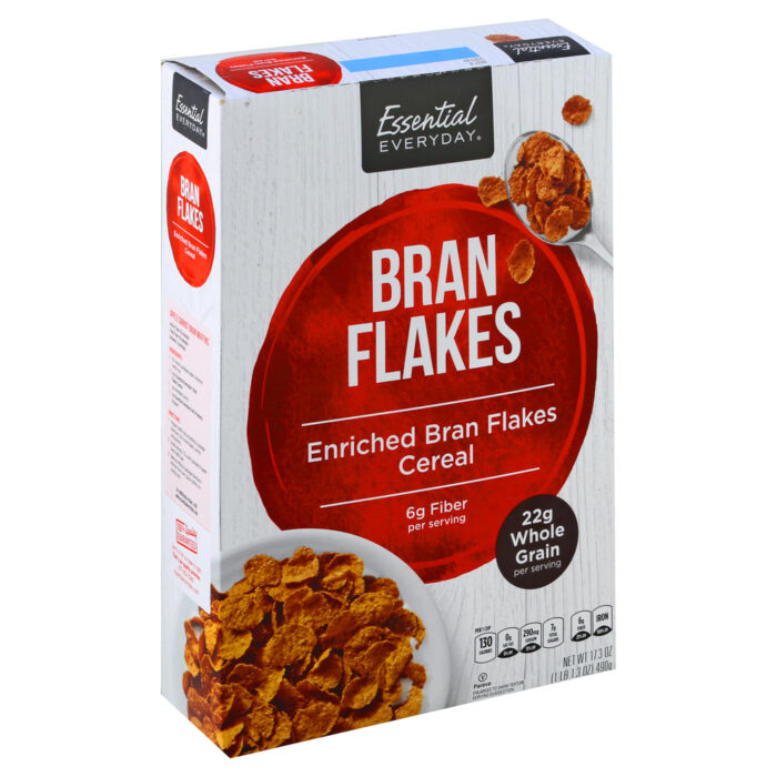 Essential Everyday, Enriched Bran Flake Cereal Box, Case Of 14, 17.3 Oz - Image 1