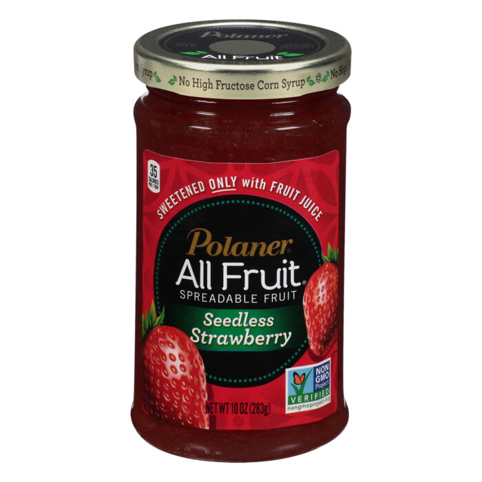 Polaner, All Fruit Seedless Strawberry Spreadable Fruit Jar, Case Of 12, 10 Oz - Image 1