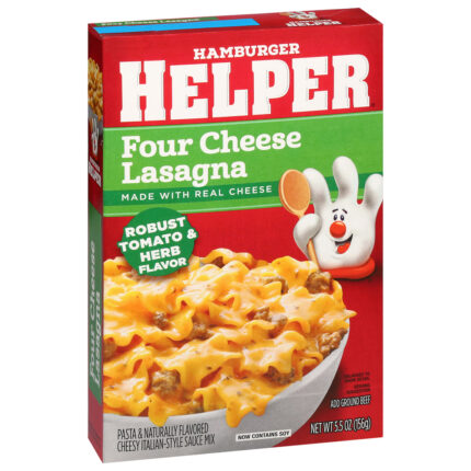 Hamburger Helper, Pasta & Sauce Mix Four Cheese Lasagna, Case Of 12, 5.5 Oz