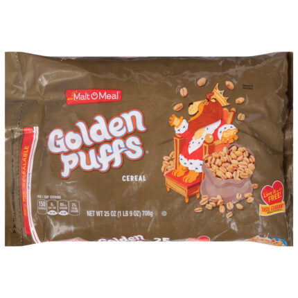 Malt-O-Meal, Golden Puffs Cereal Family Size, Case Of 6, 25 Oz