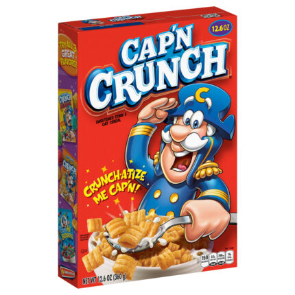 Quaker, Cap'N Crunch Sweetened Corn And Oat Cereal, Case Of 14, 12.6 Oz
