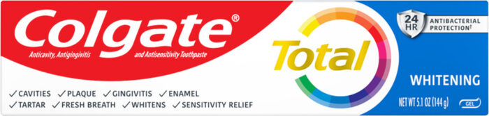 Colgate, Total Whitening Gel Mint Toothpaste Tube, Case Of 6, 5.1 Oz - Image 1