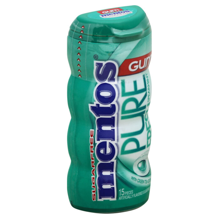 Mentos, Gum Pure Fresh Spearmint Sugar-Free, Case Of 10, 15 Ct - Image 1