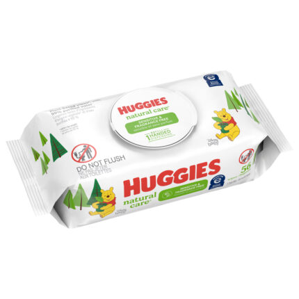 Huggies, Natural Care Baby Wipes Sensitive & Fragrance Free Flip Top Pack, Case Of 8, 56 Ct