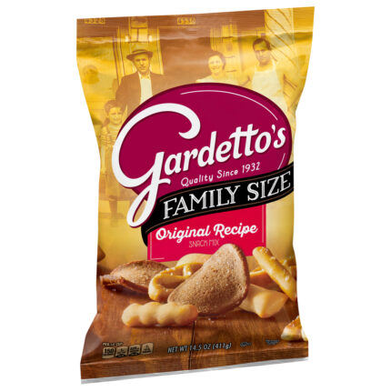 Gardettos, Original Recipe Snack Mix Family Size Bag, Case Of 8, 14.5 Oz