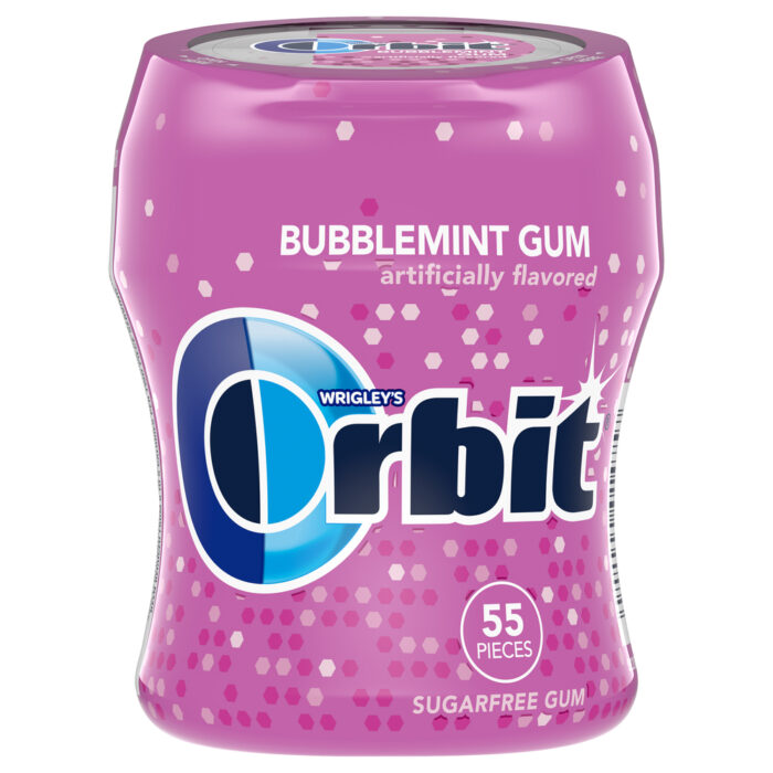 Orbit, Bubblemint Sugarfree Gum, Case Of 6, 55 Ct - Image 1