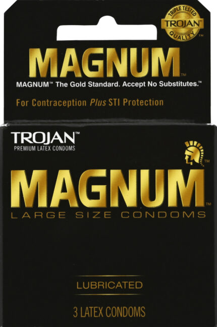 Trojan, Magnum Lubricated Latex Condoms, Case Of 6, 3 Ct