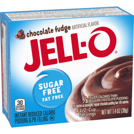 Jell-O, Jello Sugar-Free Chocolate Fudge Instant Pudding Mix, Case Of 24, 1.4 Oz