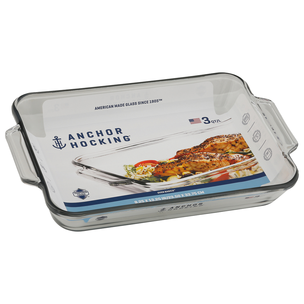 e6679da6e9be404d8abce2a9ee9cefeb_Syndigo_O.jpg Anchor Hocking, Oven Basics Baking Dish 3 Quart 8.25 X 13.25 Inch, Case Of 3, 1 Ct - Image 1