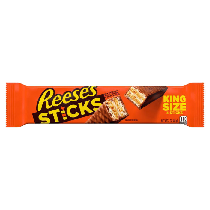 Reese'S, Milk Chocolate Peanut Butter And Crisp Wafers Sticks Candy Bar King Size, Case Of 24, 3 Oz - Image 1