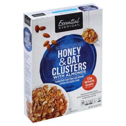 Essential Everyday, Honey & Oat Cluster With Almond, Case Of 12, 14.5 Oz