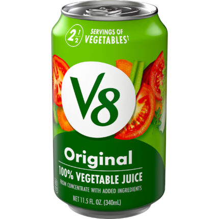 V8 , Original 100% Vegetable Juice, Case Of 24, 11.5 Fl Oz