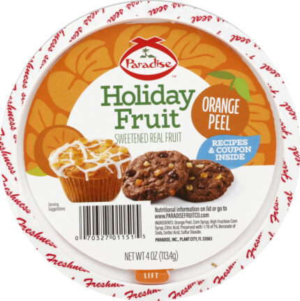 Paradise, Candied Orange Peel Diced, Case Of 12, 4 Oz