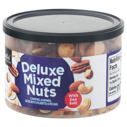 Essential Everyday, Deluxe Mixed Nuts With Sea Salt, Case Of 12, 8.75 Oz