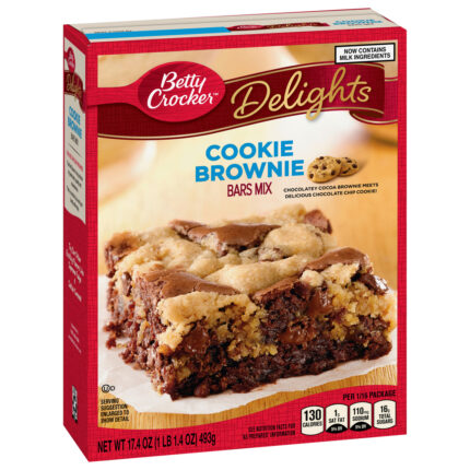 Betty Crocker, Ready To Bake Cookie Brownie Bar Mix, Case Of 8, 17.4 Oz