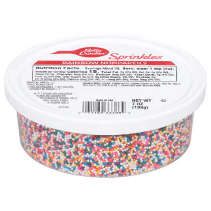 Betty Crocker, Sprinkles Rainbow Nonpareils, Case Of 12, 7 Oz
