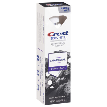 Crest, 3D White Whitening Therapy Anticavity Toothpaste Charcoal, Case Of 6, 4.6 Oz