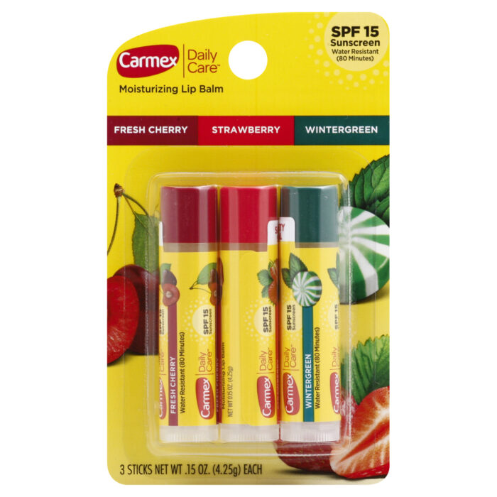 Carmex, Moisturizing Lip Balm Variety Pack 3/0.15 Oz, Case Of 12, 0.45 Oz - Image 1