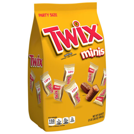 Twix, Minis Caramel & Milk Chocolate Cookies Party Size, Case Of 6, 35.6 Oz