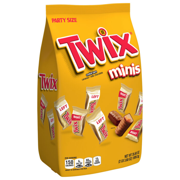 Twix, Minis Caramel & Milk Chocolate Cookies Party Size, Case Of 6, 35.6 Oz - Image 1