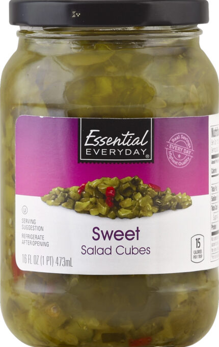 Essential Everyday, Pickle Sweet Salad Cubes, Case Of 12, 16 Oz