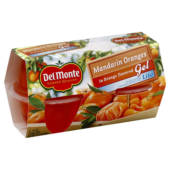 Del Monte, Mandarin Oranges In Orange Flavored Gel Cup Box, Case Of 6, 18 Oz - Image 1