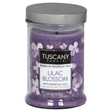 Tuscany Candle, Scented Jar Lilac Blossom With Essential Oils, Case Of 4, 18 Oz