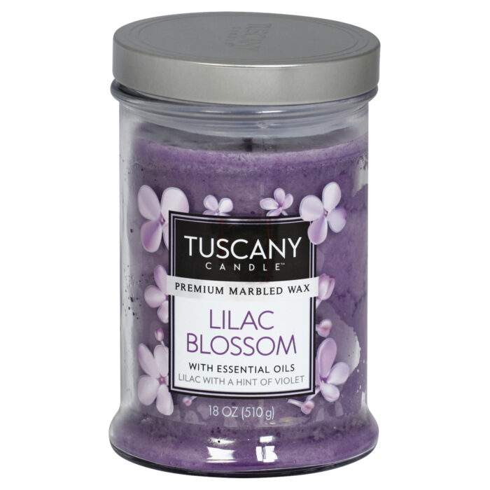 Tuscany Candle, Scented Jar Lilac Blossom With Essential Oils, Case Of 4, 18 Oz - Image 1