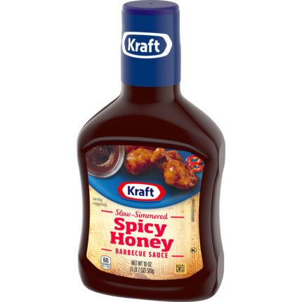 Kraft, Slow Simmered Spicy Honey Barbecue Sauce And Dip Bottle, Case Of 12, 18 Oz