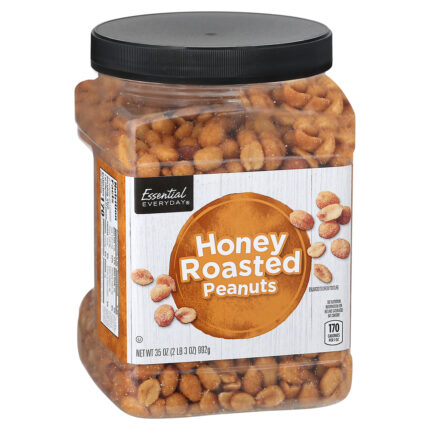 Essential Everyday, Honey Roasted Peanuts Jar, Case Of 6, 35 Oz
