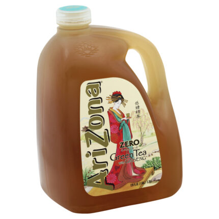 Arizona, Zero Calorie Green Tea With Ginseng, Case Of 4, 128 Fl Oz