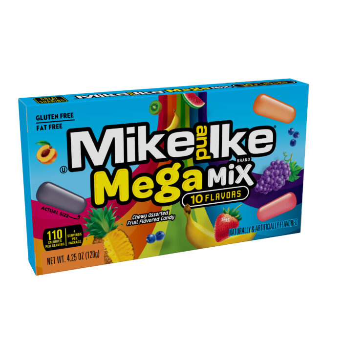 Mike And Ike, Mega Mix Fruit Flavored Candy, Case Of 12, 4.25 Oz - Image 1