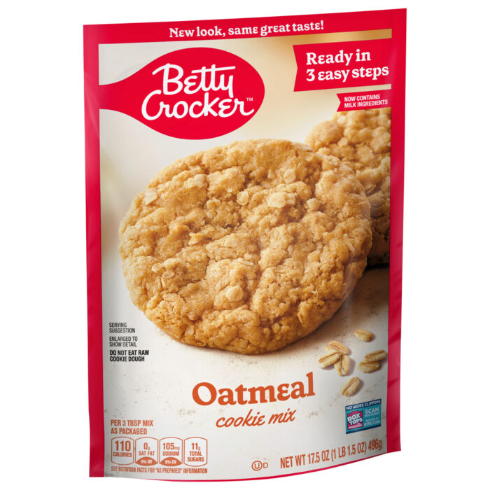 Betty Crocker, Oatmeal Cookie Mix Pouch, Case Of 12, 17.5 Oz - Image 1