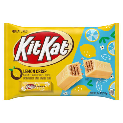 Kit Kat, Lemon Crisp Miniatures Lemon Flavored Creme Wafer Candy Bars Easter Bag, Case Of 24, 8.4 Oz