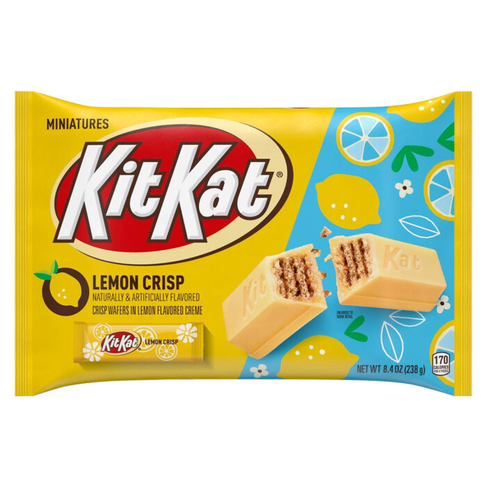 Kit Kat, Lemon Crisp Miniatures Lemon Flavored Creme Wafer Candy Bars Easter Bag, Case Of 24, 8.4 Oz - Image 1