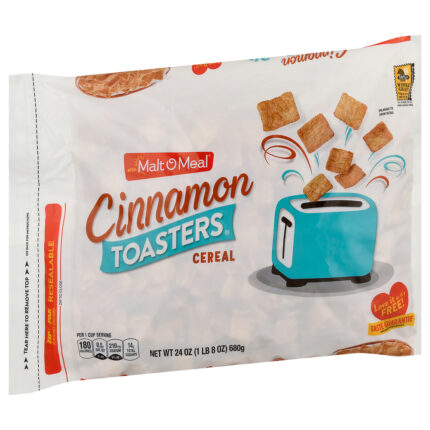 Malt-O-Meal, Toasters Cinnamon Cereal Family Size, Case Of 6, 24 Oz
