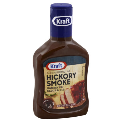Kraft, Hickory Smoke Slow Simmered Barbecue Sauce And Dip Bottle, Case Of 12, 17.5 Oz
