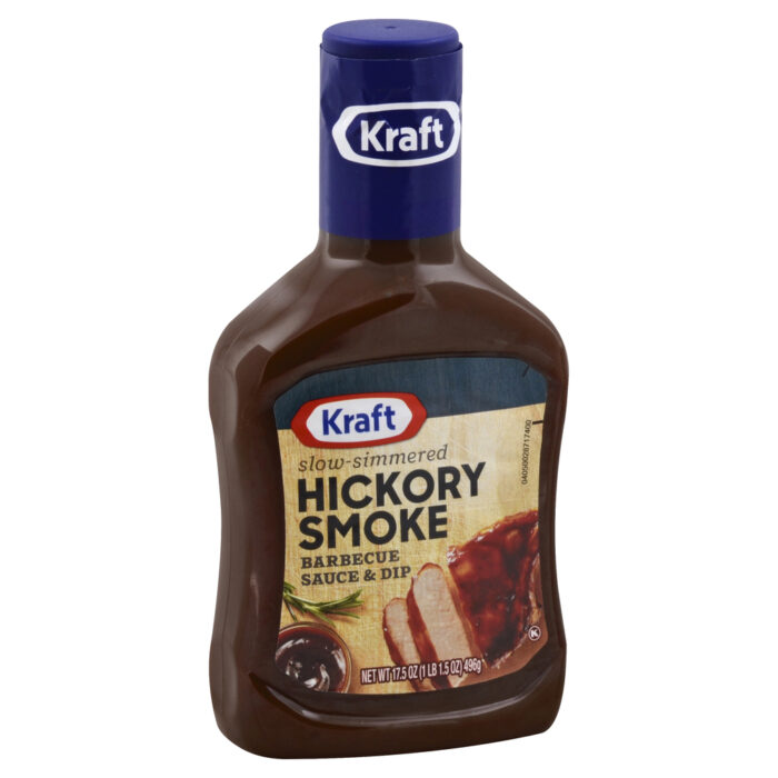 Kraft, Hickory Smoke Slow Simmered Barbecue Sauce And Dip Bottle, Case Of 12, 17.5 Oz - Image 1