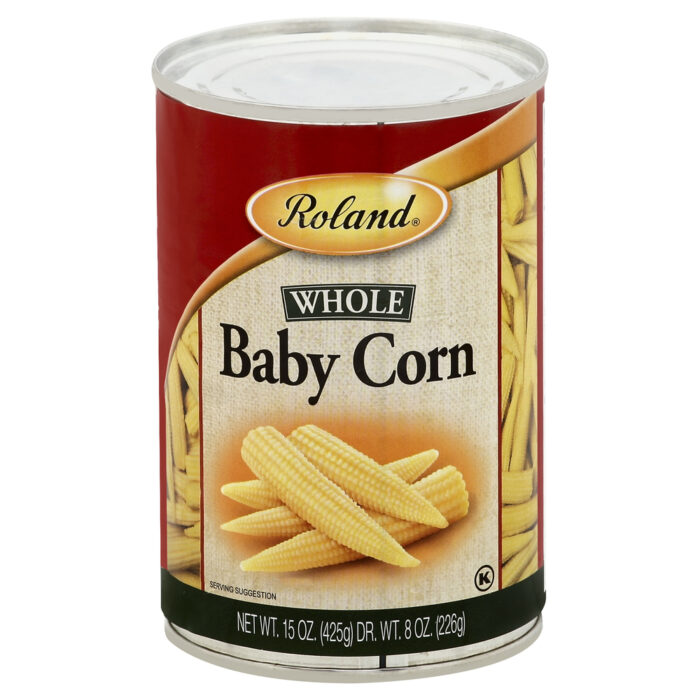 Roland, Whole Baby Corn, Case Of 12, 15 Oz - Image 1