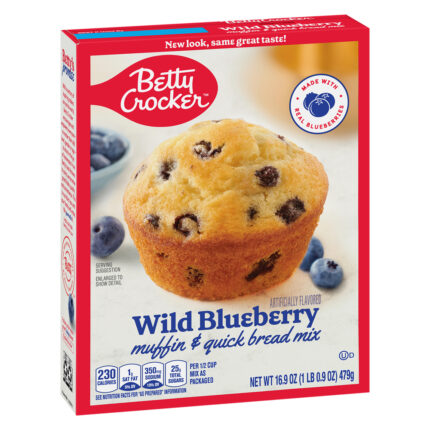 Betty Crocker, Wild Blueberry Muffin And Quick Bread Mix, Case Of 12, 16.9 Oz