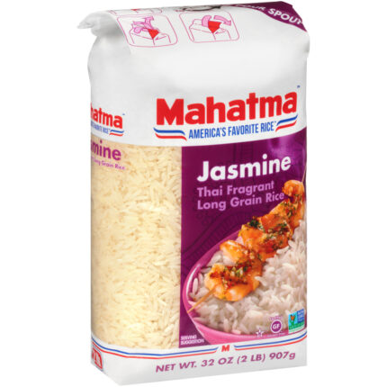 Mahatma, Jasmine Thai Fragrant Long Grain Rice Bag, Case Of 12, 32 Oz