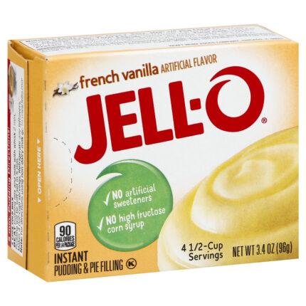 Jell-O, Jello French Vanilla Instant Pudding & Pie Filling, Case Of 24, 3.4 Oz